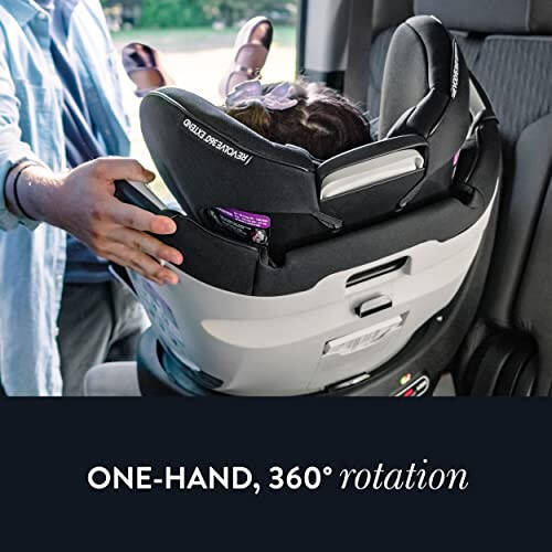 Evenflo Gold Revolve360 Extend All-in-One Rotational Car Seat with SensorSafe (Opal Pink) - 12