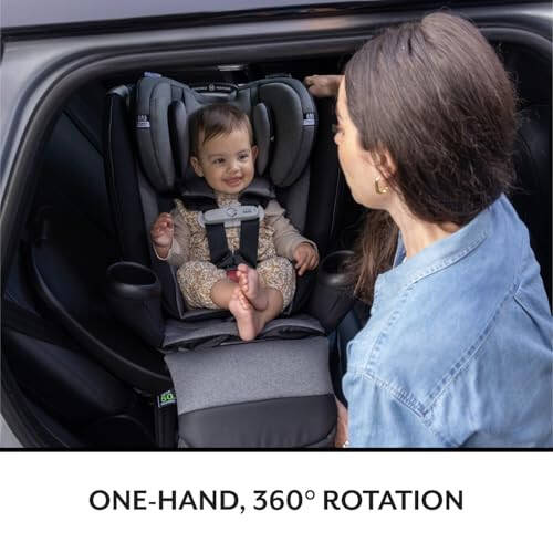 Evenflo Gold Revolve360 Extend All-in-One Rotational Car Seat with SensorSafe (Opal Pink) - 4