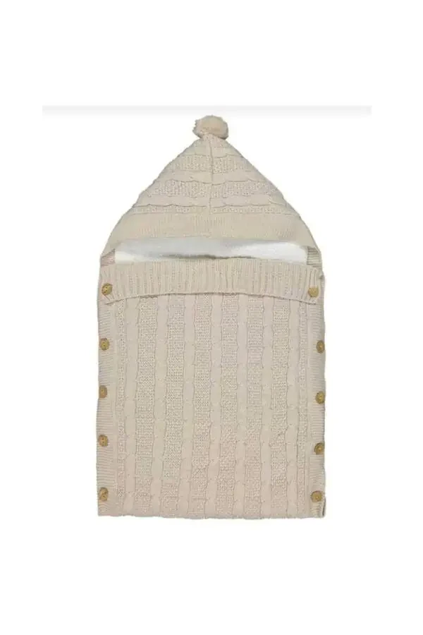 Детское одеяло-слинг из трикотажа премиум-класса с плетением - 1