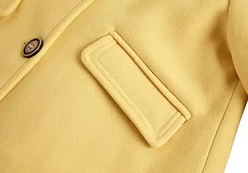 Детское пальто с пуговицами для девочек, тёплая шерстяная куртка с капюшоном для малышек, осенне-зимняя верхняя одежда. - 5