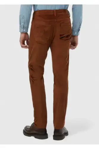 Deve Tüyü Fitilli Dokuma Slim Fit Kadife Casual Pamuk Karışımlı Pantolon - 5