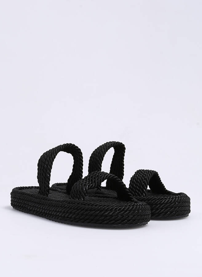 DEVERY NEW Black Women's Slippers - 2