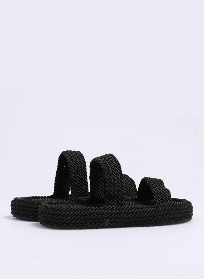 DEVERY NEW Black Women's Slippers - 3