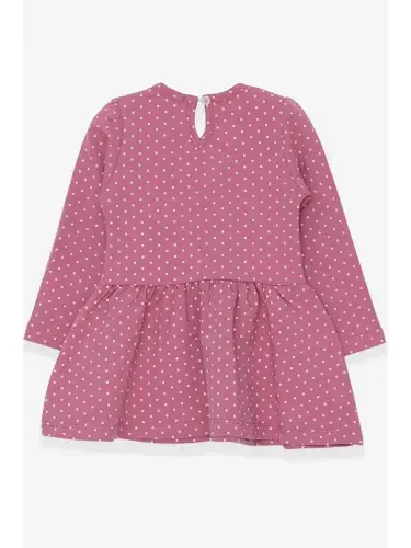 Девочка, длинное платье с рукавами, принт девочки в блестящих очках, цвет розовый (1-4 года) - розовый - LC WAIKIKI (1)