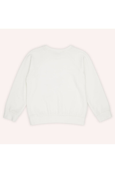 Девочка Экрю Свитшот с Вышивкой - 3