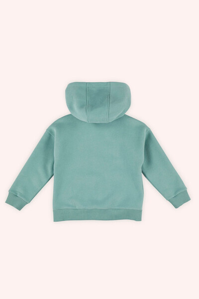 Девочка Зеленая Толстовка на Молнии - 6