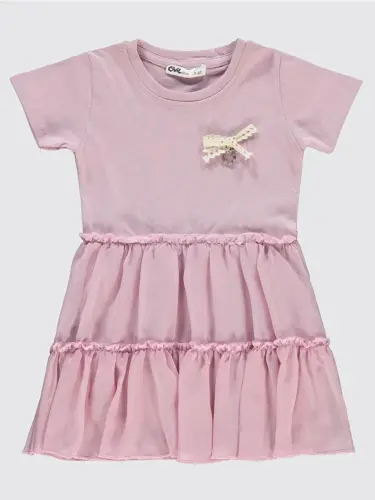 Девочки Детское платье 2-5 лет Лиловый-Лиловый - 1