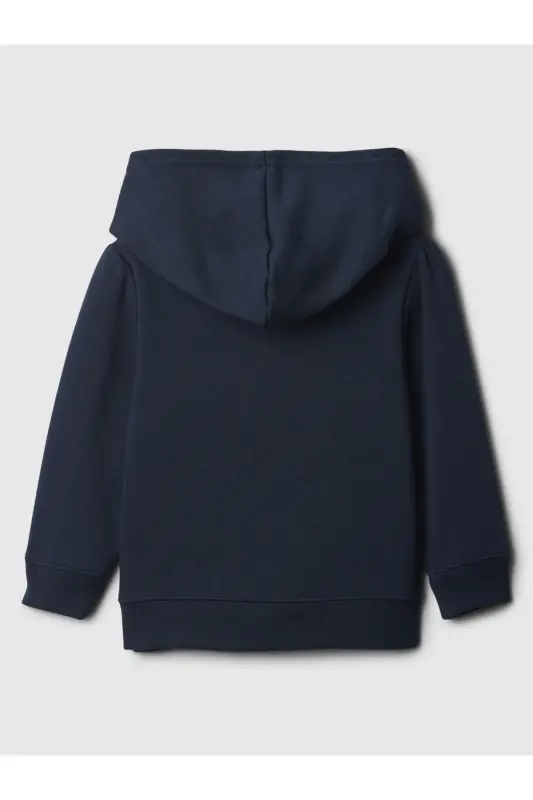 Девочки Младенцы Тёмно-синий Gap Логотип Толстовка на флисе с капюшоном-Тёмно-синий - 3