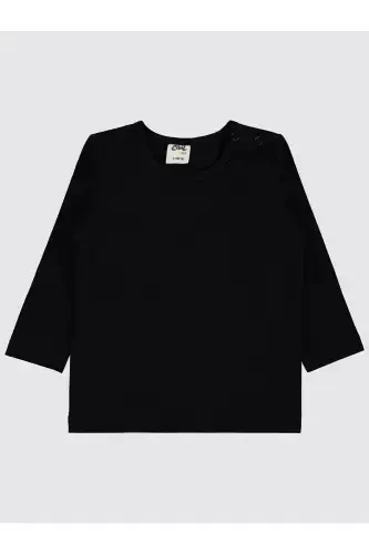 Девочки Толстовка 6-18 Месяцев Черный-Черный - 1