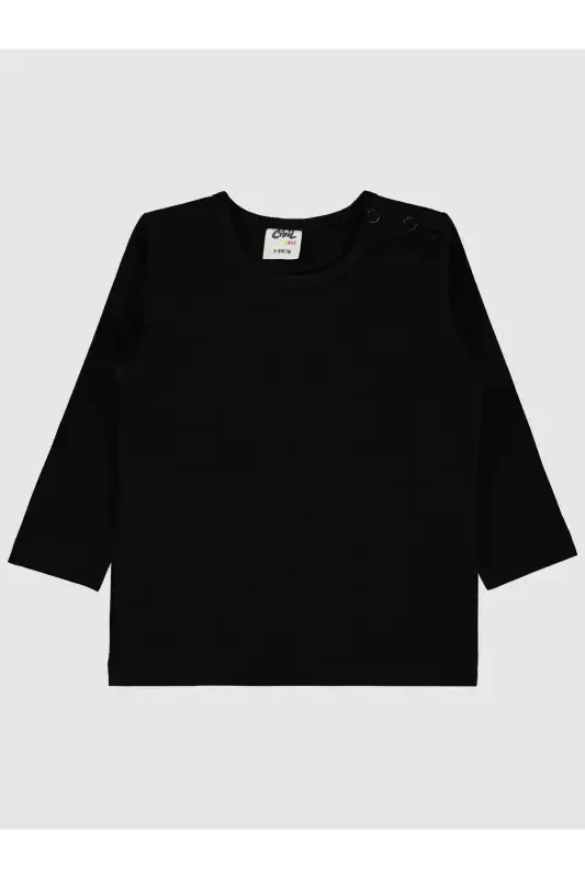 Девочки Толстовка 6-18 Месяцев Черный-Черный - Civil Baby