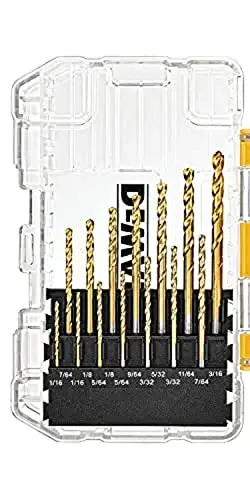 DEWALT 20V Max Cordless Drill / Driver Kit, Compact, 1/2-Inch with Titanium Drill Bit Set, Pilot Point, 21-Piece (DCD771C2 & DW1361) - 4