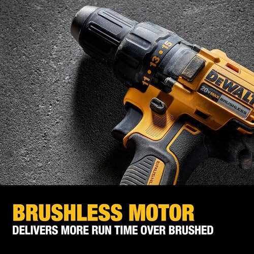 DEWALT 20V MAX Akumlyatorli Burg'ilagich-Burgulovchi, 1/2 Dyuym, 2 Tezlik, XR 2.0 Ah Batareya va Zaryadlovchi Qurilmasi Kiritilgan (DCD777D1) - 9