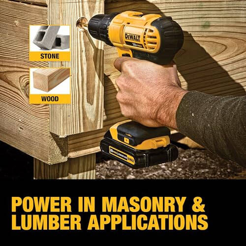 DEWALT 20V Max Akumlyatorli Burg'ilagich/Burma Kitobi, 2 Batareya va Zaryadlovchi Qurilmasi bilan (DCD771C2) - 6