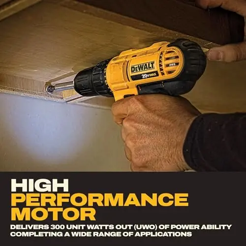 DEWALT 20V Max Cordless Drill/Driver Kit, Includes 2 Batteries and Charger (DCD771C2) - 3