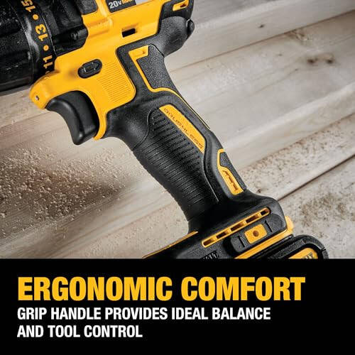 DEWALT 20V MAX Şarjlı Matkap-Tornavida, 1/2 İnç, 2 Hız, XR 2.0 Ah Pil ve Şarj Cihazı Dahil (DCD777D1) - 11