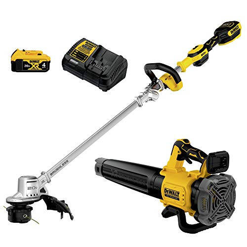 DEWALT 20V MAX Telsiz Çim Biçme Makinesi ve Yaprak Üfleme Seti, Pil ve Şarj Cihazı Dahil (DCKO222M1) - 1