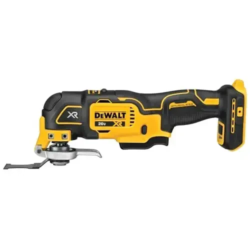 DEWALT 20V MAX XR Oscillating Multi-Tool Cordless, Variable Speed Brushless Motor Multitool with LED Light, Extended Runtime, Includes Two Wood Cutting Blades, Tool Only (DCS356B) - MODAZONE