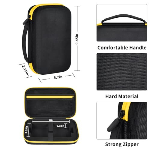 DeWalt DXAELJ16 1600 Peak Amperga Chidoqli Boshlangʻich Batareya Kuchaytirgich Mahsulotiga Mos keladigan Korpus, USB Quvvat Stantsiyasi uchun Portativ Jumper Saqlash Tutqichi Choʻntak (Faqat Quti) Qora - 3