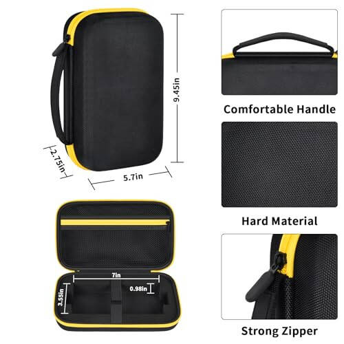 Case Compatible with DeWalt DXAELJ16 1600 Peak Amp Jump Starter Battery Booster, Portable Jumper Storage Holder Pocket for USB Power Station (Box Only) Black - 3