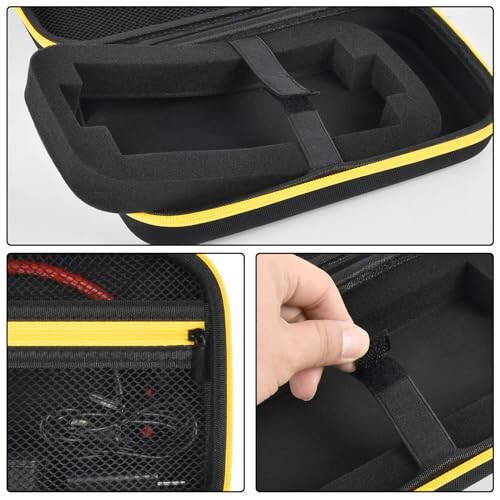 Case Compatible with DeWalt DXAELJ16 1600 Peak Amp Jump Starter Battery Booster, Portable Jumper Storage Holder Pocket for USB Power Station (Box Only) Black - 4