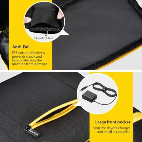 DEWALT DXAEPS14-Tip2 2000 Pik Akü Amper 12V Otomotiv Akü Takviye Cihazı Taşıma Çantası ile Uyumlu Araç Atlama Teli Saklama Çantası, Taşıma Çantası Tutucu Konteyner (Sadece Kutu) - 4