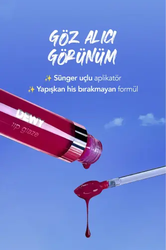 Dewy Lip Glaze Nemlendirici Etkili Yarı Transparan Dudak Parlatıcısı - 013 PINK GLORY - PINK GLORY - 3