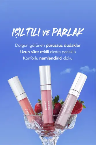 Dewy Lip Glaze Nemlendirici Etkili Yarı Transparan Dudak Parlatıcısı - 013 PINK GLORY - PINK GLORY - 4