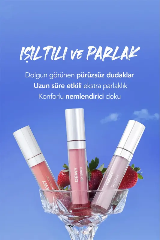Dewy Lip Glaze Nemlendirici Etkili Yarı Transparan Dudak Parlatıcısı - 013 PINK GLORY - PINK GLORY - 4