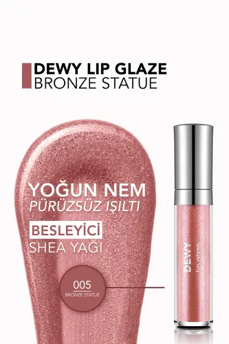 Dewy Lip Glaze Nemlendirici Etkili Yarı Transparan Dudak Parlatıcısı-BRONZE STATUE - 5
