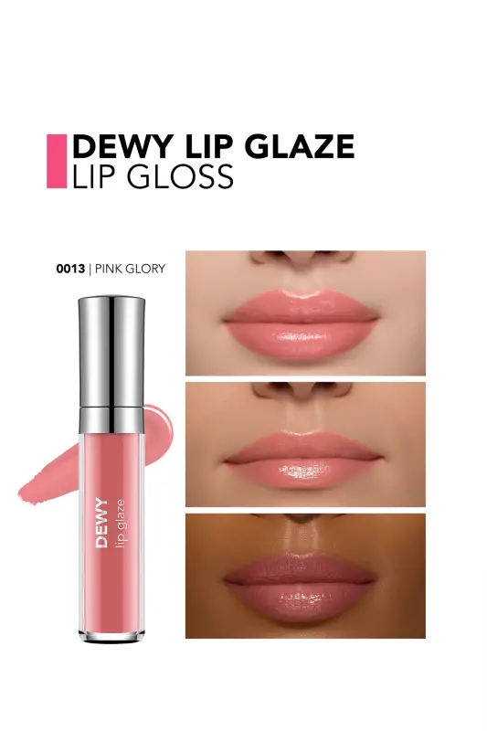 Dewy Lip Glaze Nemlendirici Etkili Yarı Transparan Dudak Parlatıcısı-PINK GLORY - 2