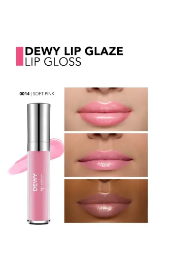 Dewy Lip Glaze Nemlendirici Etkili Yarı Transparan Dudak Parlatıcısı - 014 SOFT PINK - SOFT PINK - FLORMAR (1)