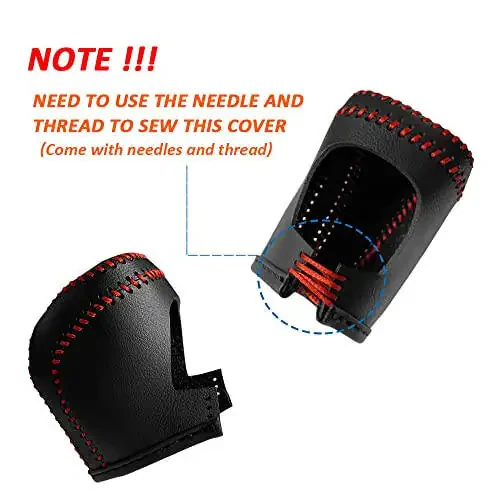 DEYTOP Toyota Camry 2023 2018-2022 Corolla Hatchback Avalon 2019-2022 Avtomobil Teri Vites Tutqichi Beketuvchi (Qizil Tikmalar bilan Qora) - 3