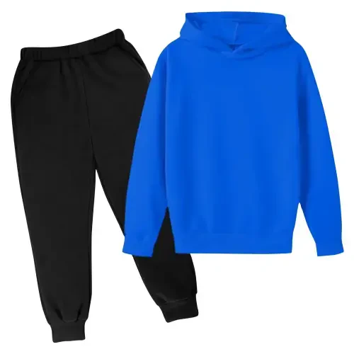 Dezsed Toddler Boys Girls Fall Clothes Clearance Boys' Activewear Kids Clothes Tracksuit Sets Hoodies Sweatshirt and Sweatpants 2 Piece Outfits Blue 6-7 Years - 3
