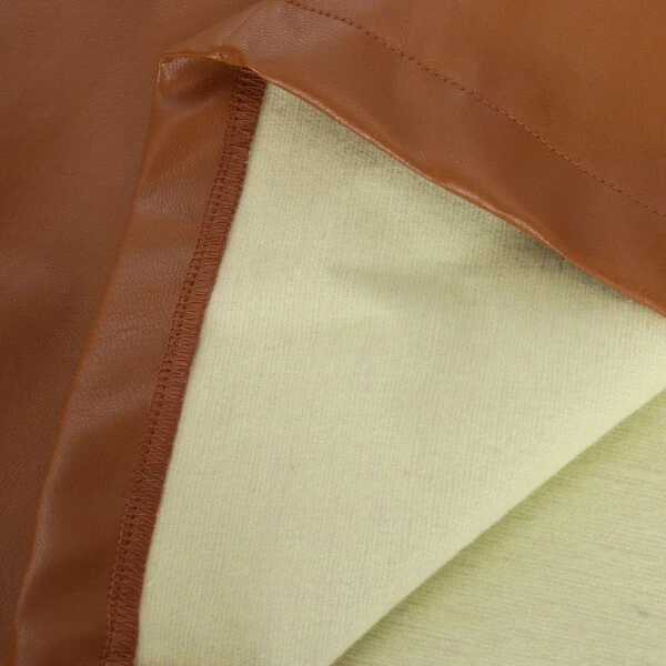 Dezsed Women's Faux Leather Blazer Jacket Clearance Women's Fashion Casual Lapel Collar Button Pocket Temperament Motorcycle Jacket Leather Jacket Coat Brown M - 5