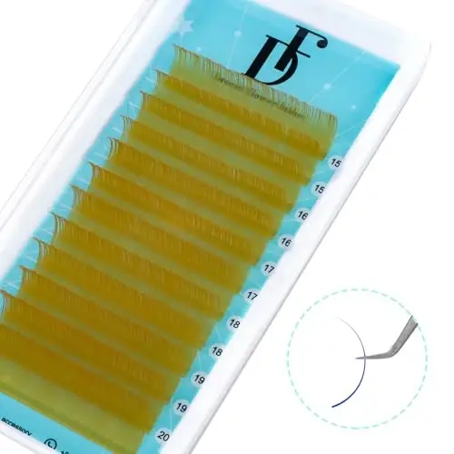 DF Eyelash Extension Classic Volume Lash Extensions 0.05 D Curl 8-15mm Mixed Tray Individual Lash Extensions Single Eyelashes Soft Matte Black Volume Lashes Extension Professional Salon Use - 1