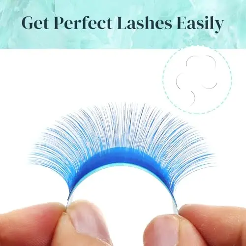 DF Eyelash Extension Classic Volume Lash Extensions 0.05 D Curl 8-15mm Mixed Tray Individual Lash Extensions Single Eyelashes Soft Matte Black Volume Lashes Extension Professional Salon Use - 5