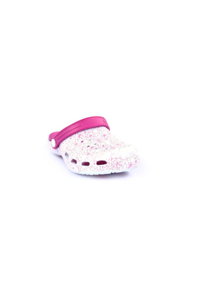 DGN E502.Z.005-22Y WOMEN'S EMOJI PRINTED ORTHOPEDIC SABO HOSPITAL SLIPPERS FUCHSIA WHITE - 1