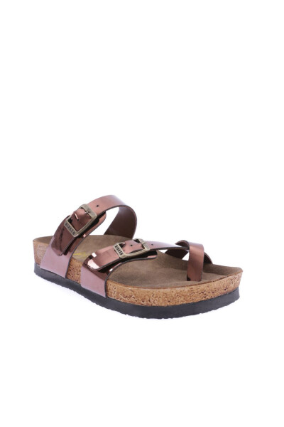 DGNSTOCK MAYARI-F CHILDREN'S CROSS BAND TOE-THONG SANDAL COPPER MIRROR - 2