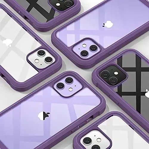 Diaclara Designed for iPhone 12 Mini Case, Full Body Rugged with Built-in Touch Sensitive Anti-Scratch Screen Protector, Soft TPU Bumper Case for iPhone 12 Mini 5.4