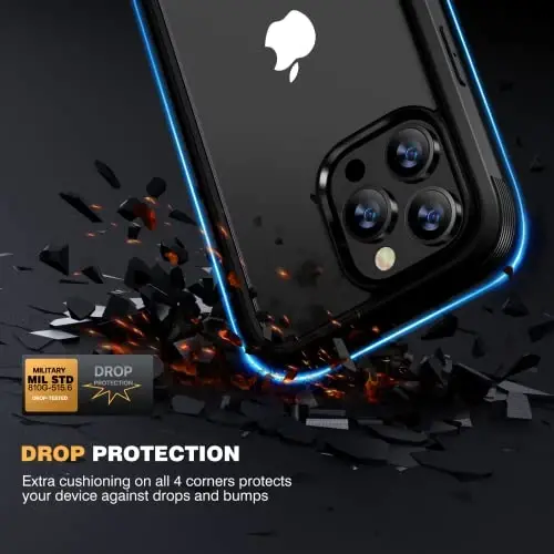 Diaclara Designed for iPhone 12 Pro Max Case, Full Body Rugged with Built-in Touch Sensitive Anti-Scratch Screen Protector, Soft TPU Bumper Case for iPhone 12 ProMax 6.7