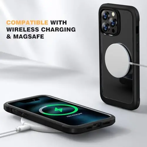 Diaclara Designed for iPhone 12 Pro Max Case, Full Body Rugged with Built-in Touch Sensitive Anti-Scratch Screen Protector, Soft TPU Bumper Case for iPhone 12 ProMax 6.7