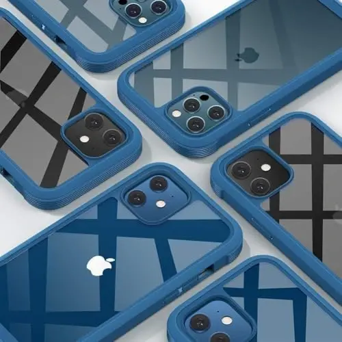Diaclara Designed for iPhone 12/12 Pro Case, Full Body Rugged with Built-in Touch Sensitive Anti-Scratch Privacy Screen Protector, Soft TPU Bumper Case for iPhone 12/12 Pro 6.1