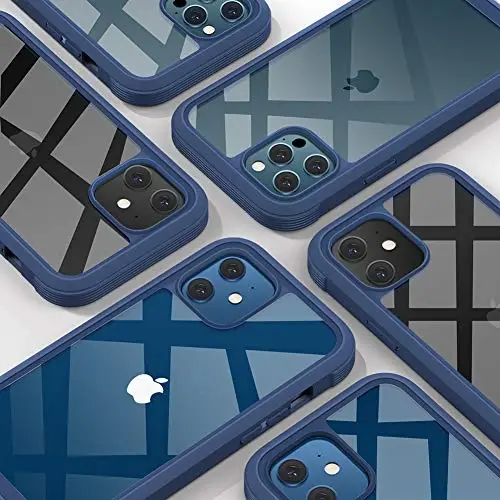 Diaclara Designed for iPhone 12/12 Pro Case, Full Body Rugged with Built-in Touch Sensitive Anti-Scratch Screen Protector, Soft TPU Bumper Case for iPhone 12/12 Pro 6.1