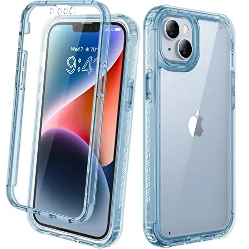 Diaclara Designed for iPhone 14 Case, Full Body Rugged Case with Built-in Touch Sensitive Anti-Scratch Screen Protector, with Camera Lens Protector for iPhone 14 6.1
