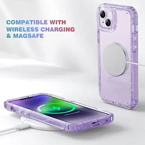 Diaclara Designed for iPhone 14 Case, Full Body Rugged Case with Built-in Touch Sensitive Anti-Scratch Screen Protector, with Camera Lens Protector for iPhone 14 6.1