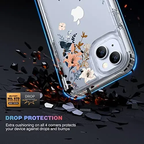 Diaclara Designed for iPhone 14 Case, Full Body Rugged Case with Built-in Touch Sensitive Anti-Scratch Screen Protector, with Camera Lens Protector for iPhone 14 6.1