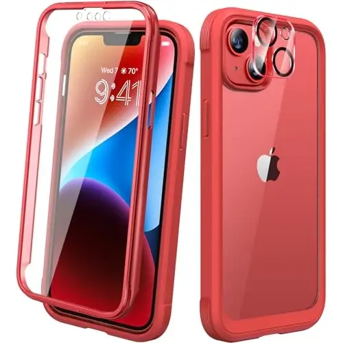 Diaclara Designed for iPhone 14 Case, Full Body Rugged Case with Built-in Touch Sensitive Anti-Scratch Screen Protector, with Camera Lens Protector for iPhone 14 6.1
