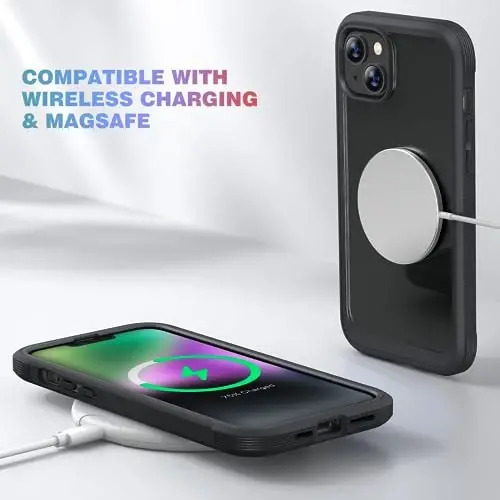 Diaclara Designed for iPhone 14 Plus Case, Full Body Rugged Case with Built-in Touch Sensitive Anti-Scratch Screen Protector, with Camera Lens Protector for iPhone 14 Plus 6.7