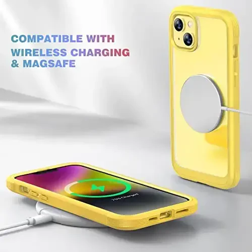 Diaclara Designed for iPhone 14 Plus Case, Full Body Rugged Case with Built-in Touch Sensitive Anti-Scratch Screen Protector, with Camera Lens Protector for iPhone 14 Plus 6.7