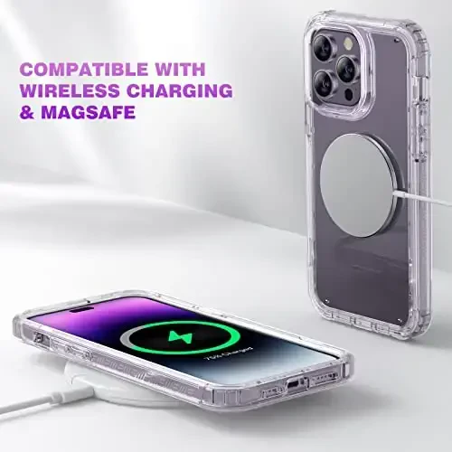 Diaclara Designed for iPhone 14 Pro Max Case, Full Body Rugged Case with Built-in Touch Sensitive Anti-Scratch Screen Protector, with Camera Lens Protector for iPhone 14 Pro Max 6.7